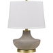 Almelo 20 inch 150 watt Cement/Antique Gold Table Lamp Portable Light
