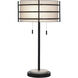 Royce 25 inch 60 watt Zammel and White Table Lamp Portable Light
