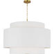 kate spade new york Sawyer 4 Light 32 inch Burnished Brass Hanging Shade Ceiling Light