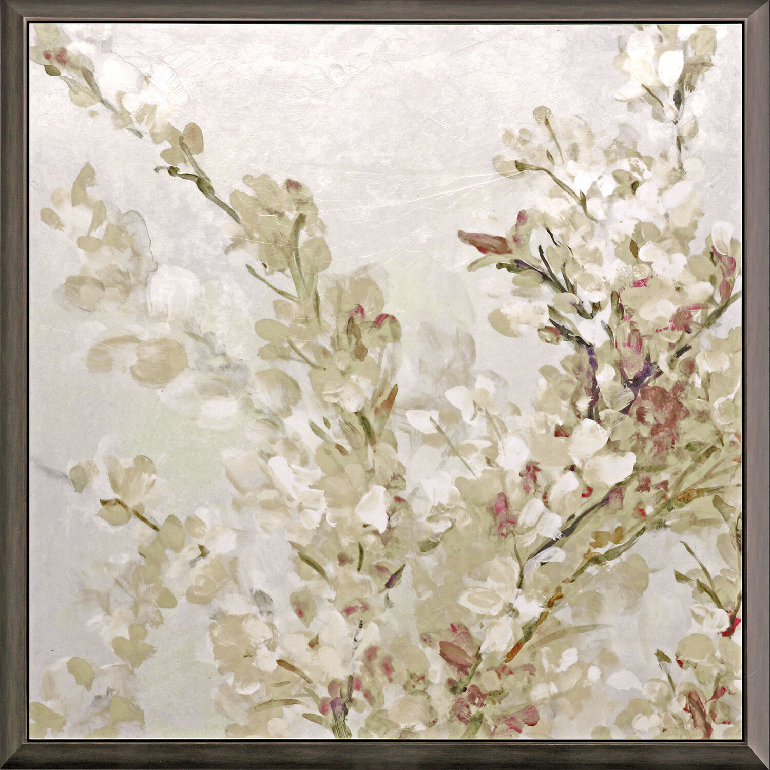 Fragile Beauty Pink and Beige and White Framed Art