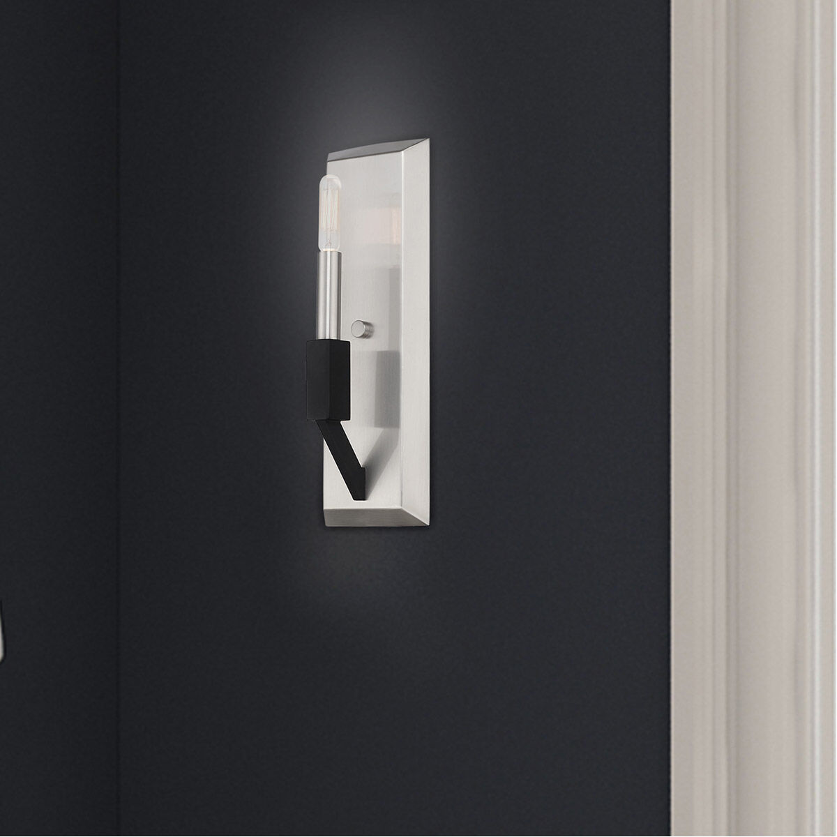 Beckett 1 Light 5 inch Brushed Nickel & Black ADA ADA Wall Sconce Wall Light