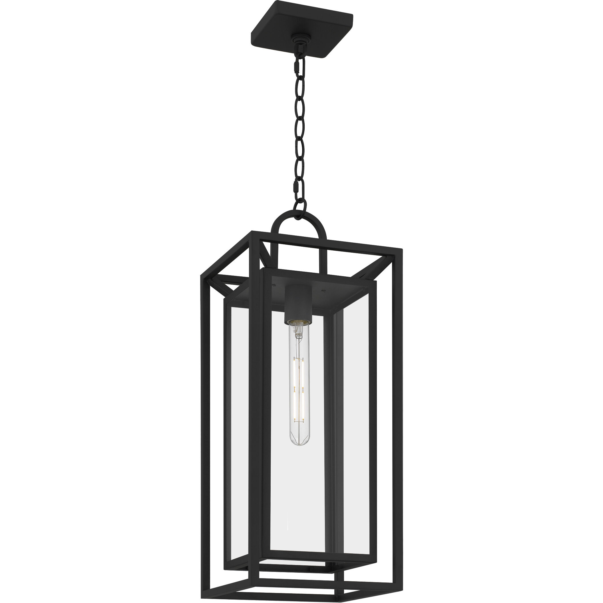 Jayce 1 Light 9 inch Matte Black Outdoor Hanging Lantern