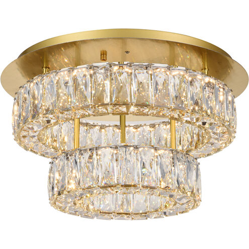 Monroe 18 inch Gold Flush Mount Ceiling Light