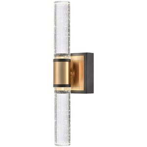 Purist LED 4.75 inch Satin Brass with Matte Black Vanity Light Wall Light