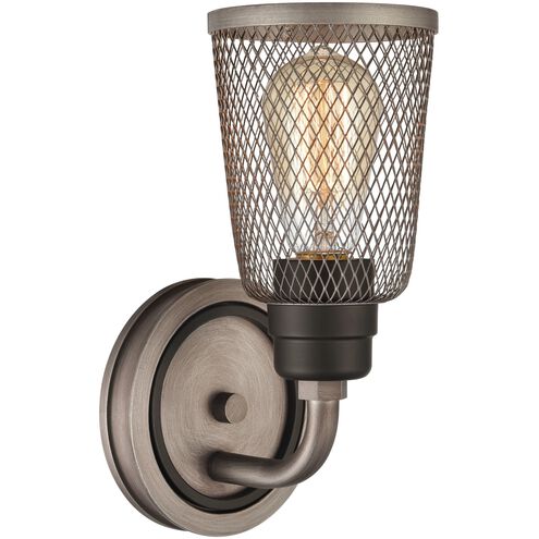 Glencoe 1 Light 6 inch Weathered Zinc with Oil Rubbed Bronze Vanity Light Wall Light