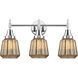 Caden 3 Light 24 inch Polished Chrome Bath Vanity Light Wall Light in Seedy Glass