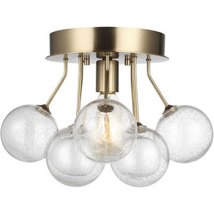 Sean Lavin Bronzeville 1 Light 15 inch Satin Brass Semi-Flush Mount Ceiling Light