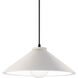 Radiance Collection 1 Light 11.75 inch Bisque with Matte Black Pendant Ceiling Light
