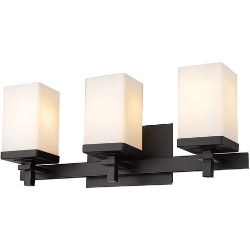 Maddox 3 Light 20 inch Matte Black Bath Vanity Wall Light