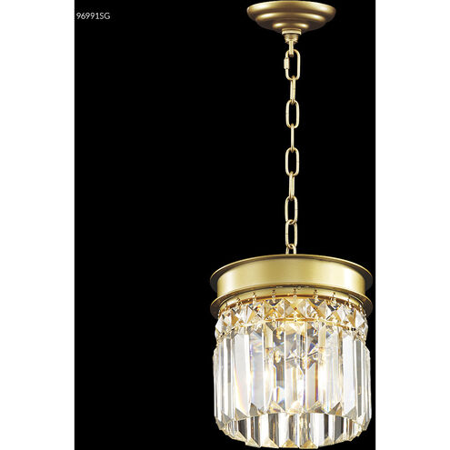 Contemporary Europa 1 Light Satin Gold Pendant Ceiling Light
