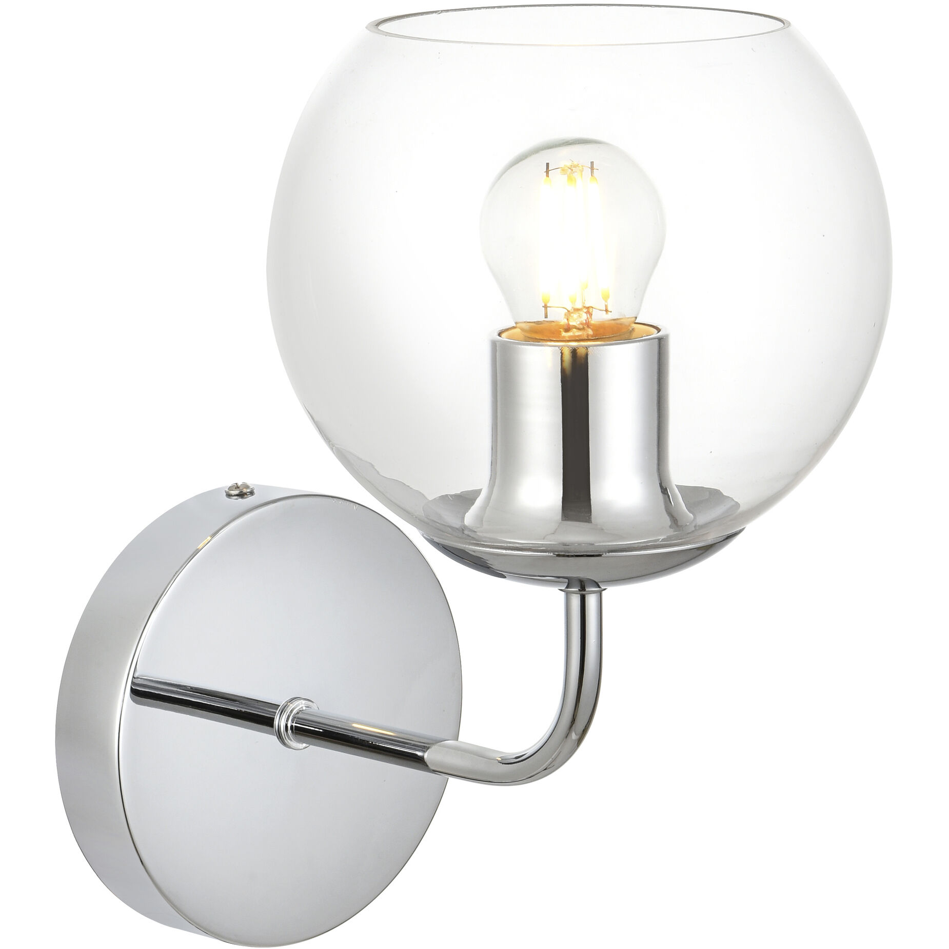 Genesis 1 Light 6 inch Chrome Bath Sconce Wall Light