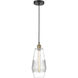 Windham 1 Light 7 inch Black Antique Brass Mini Pendant Ceiling Light in Clear Glass