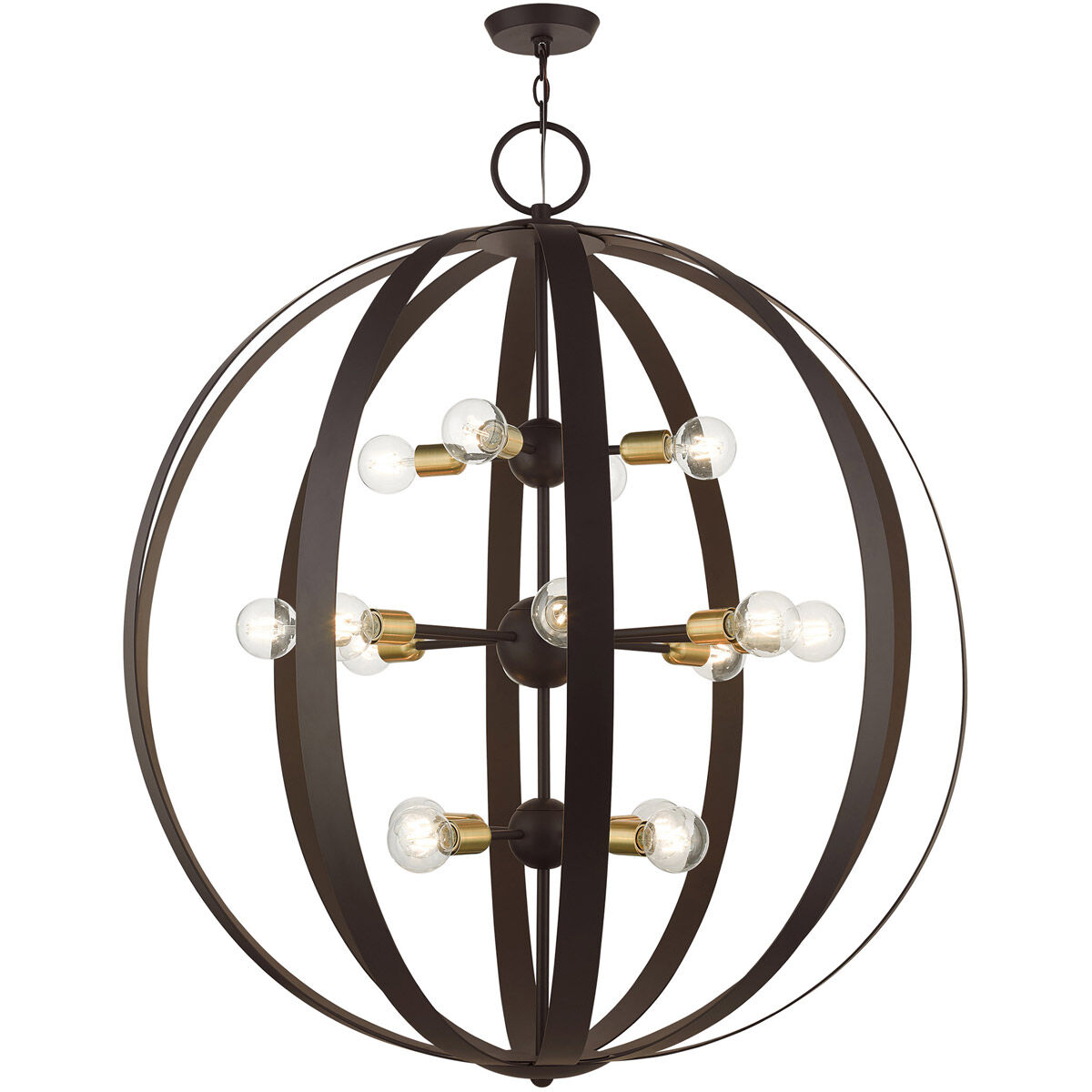 Modesto 16 Light 42 inch Bronze Foyer Chandelier Ceiling Light