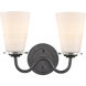 Scarlett LED 14 inch Matte Black Bath Vanity Light Wall Light