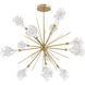 Blossom LED Gilded Brass Chandelier Ceiling Light, Starburst