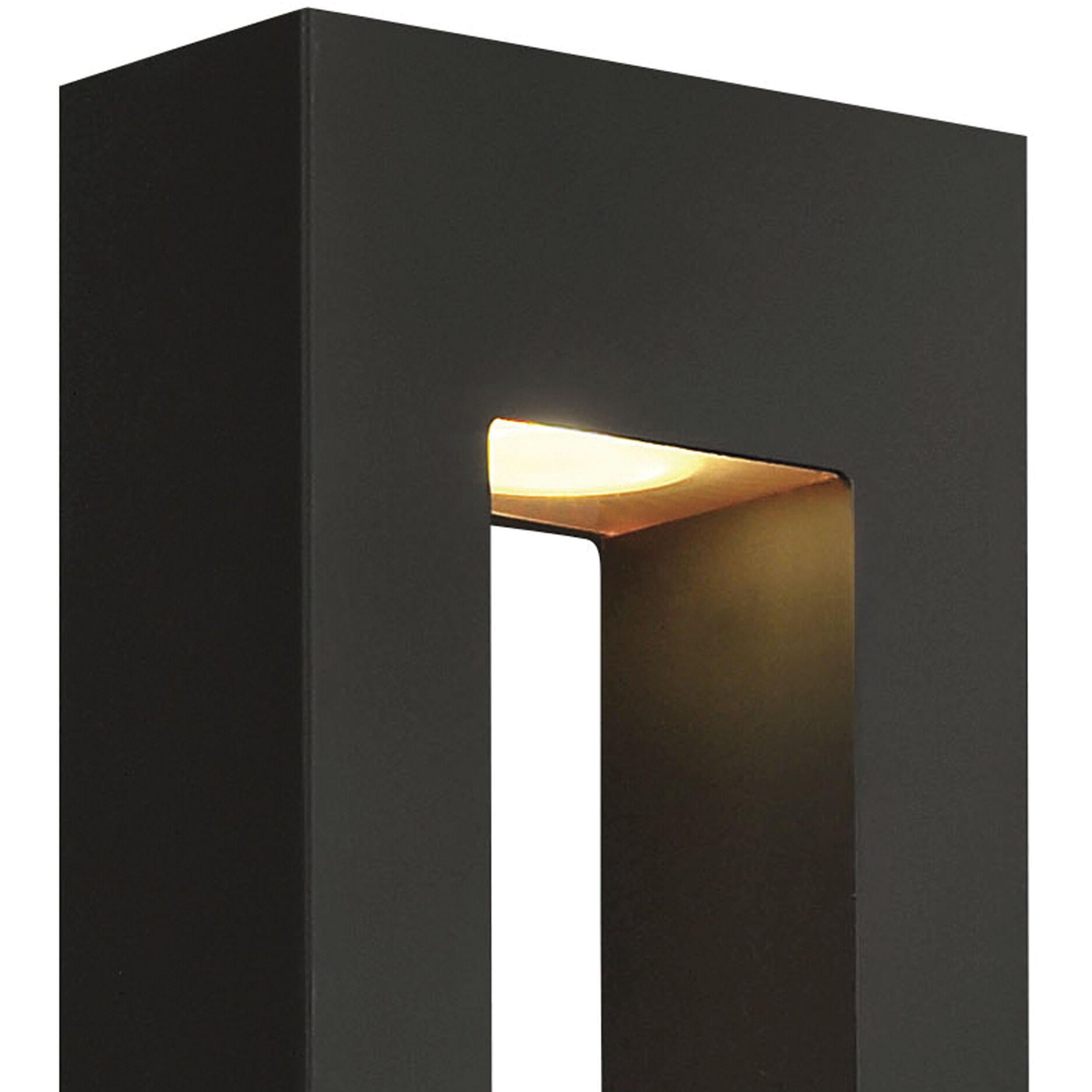 Atlantis LED 16 inch Satin Black Outdoor Wall Mount Lantern, Medium