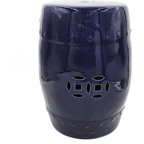 Barrel 17.7 inch Blue Stool