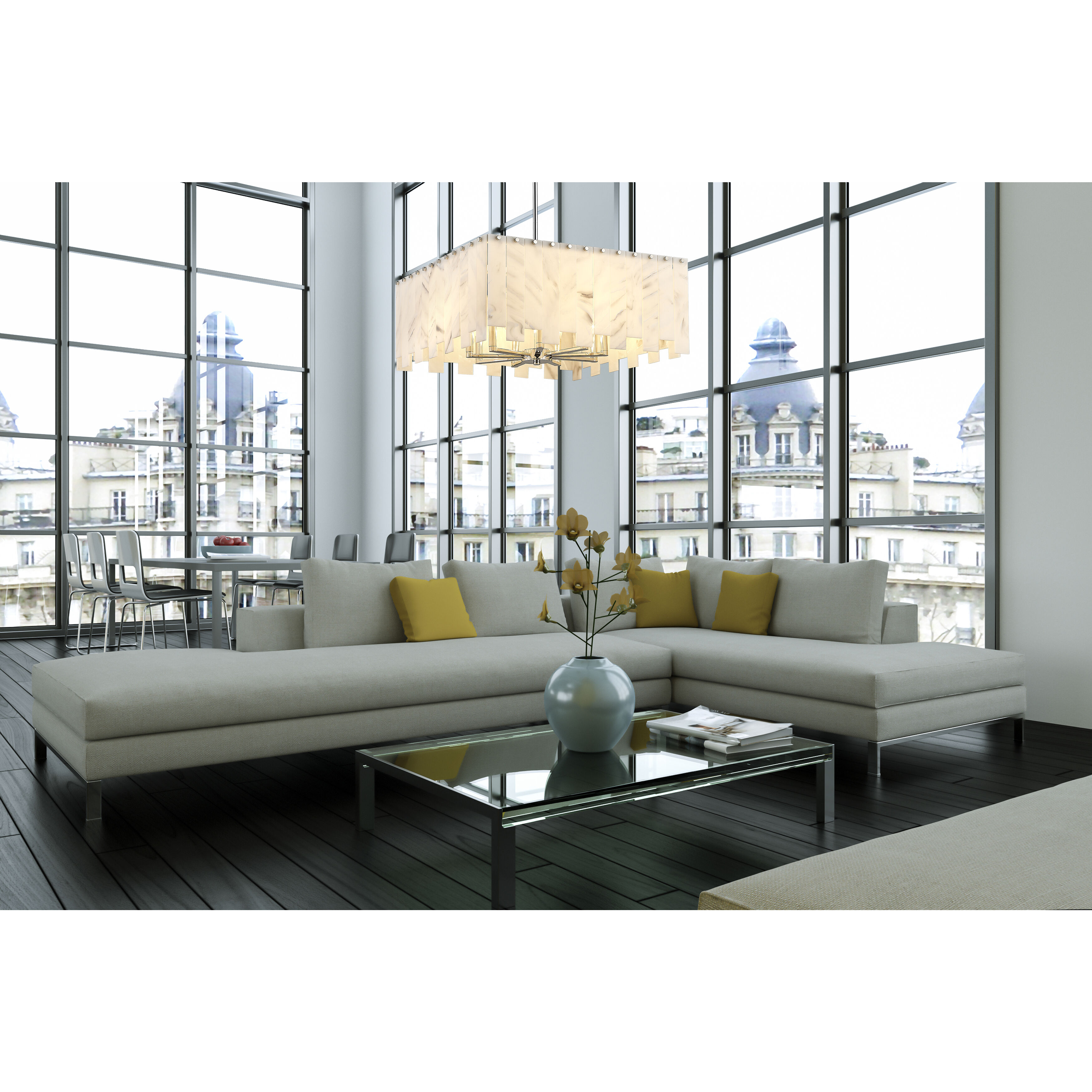 Viviana 8 Light 26 inch Polished Nickel Chandelier Ceiling Light