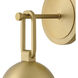 Bowie 1 Light 7.75 inch Lacquered Brass Bath Sconce Wall Light