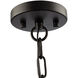 Roxton LED 25 inch Matte Black and Harvest Brass Chandelier Ceiling Light
