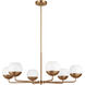 Alvin 6 Light 38.25 inch Satin Brass Chandelier Ceiling Light