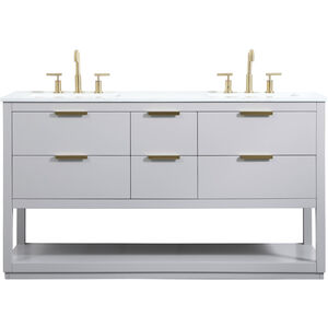 Larkin 60 X 22 X 34 inch Grey Vanity Sink Set