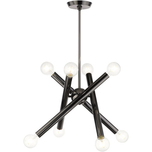 Stafford 8 Light 24 inch Black Chrome Chandelier Ceiling Light