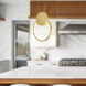 Pulley LED 8 inch Satin Gold Mini Pendant Ceiling Light