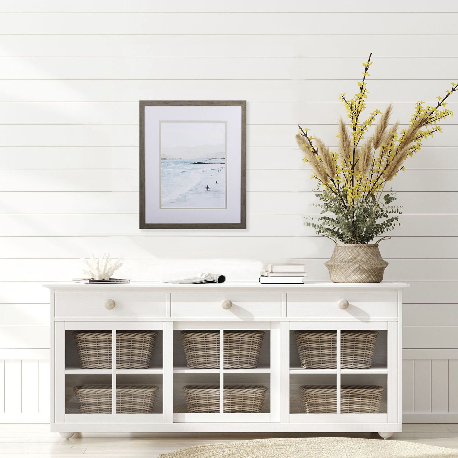 In the Surf Blue and Gray and Teal Framed Art, Propac