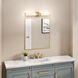Positano LED 29 inch Satin Brass Bathroom Vanity Wall Light in Satin White