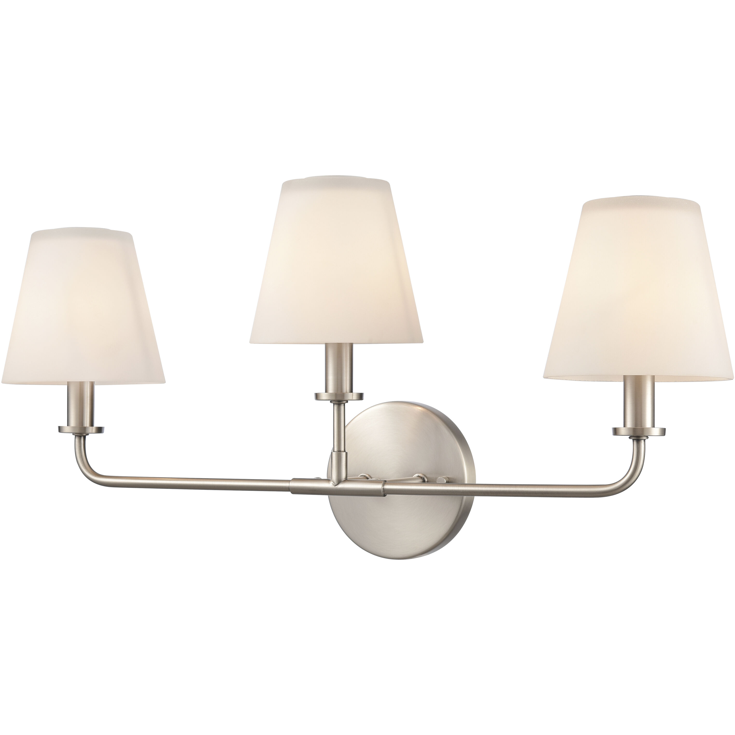 Minerva 3 Light 24 inch Antique Nickel Vanity Light Wall Light