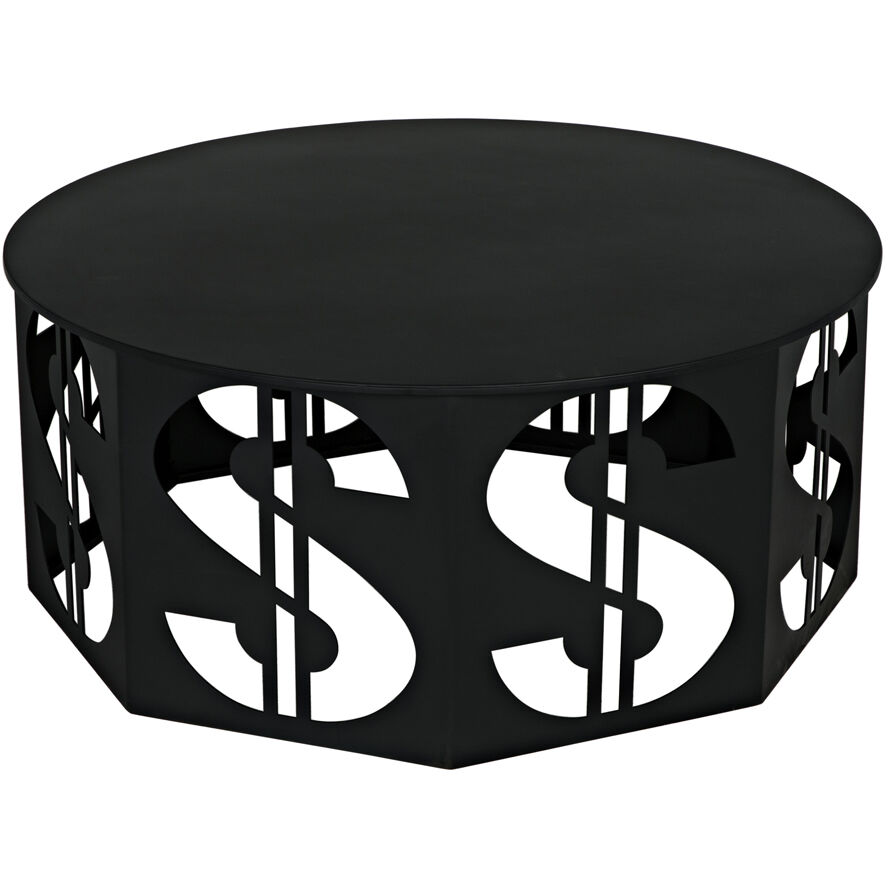 Dollar 39 X 39 inch Matte Black Coffee Table