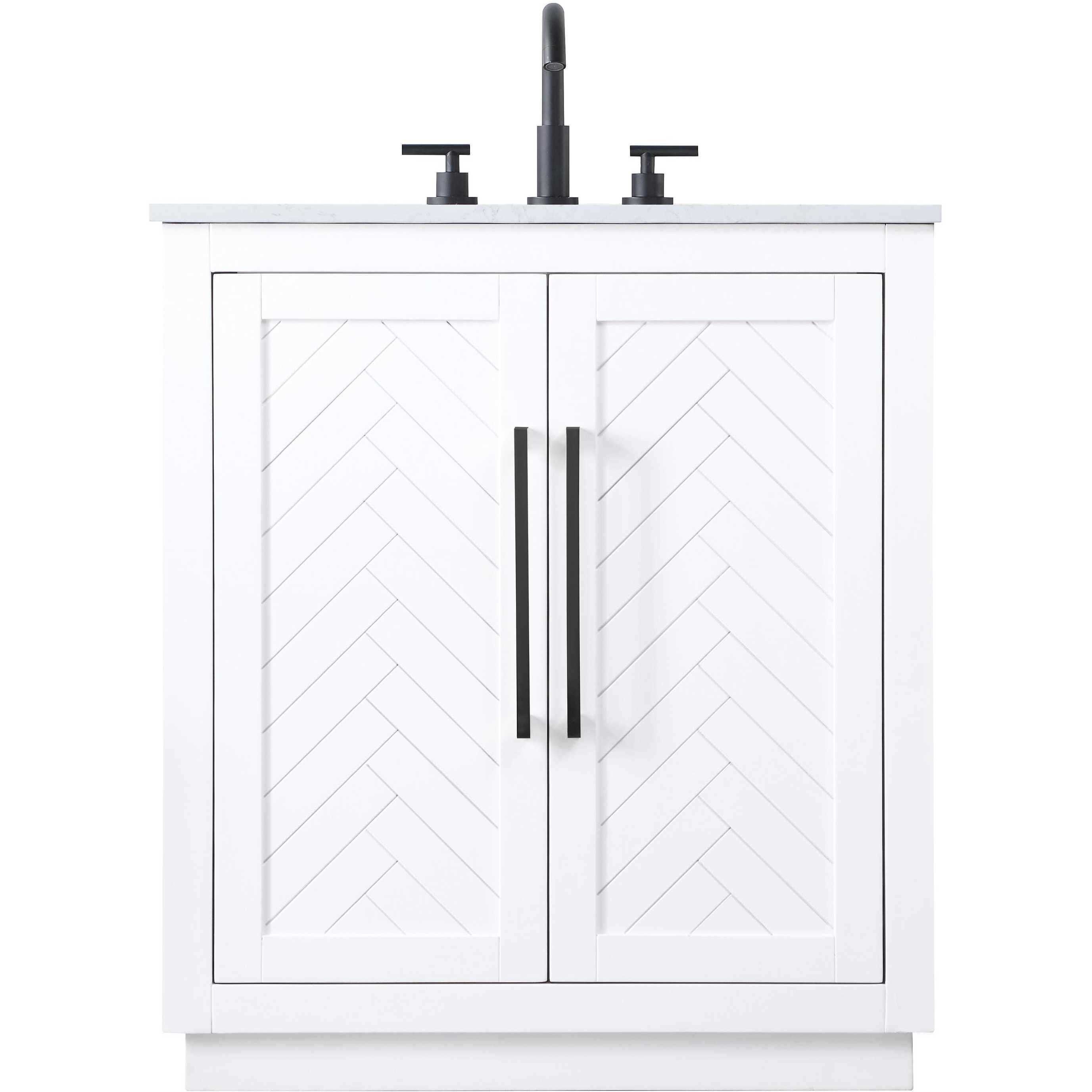 Chase 30 X 34 inch White Bathroom Vanity Cabinet