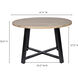 Mila 48 X 48 inch Natural Dining Table