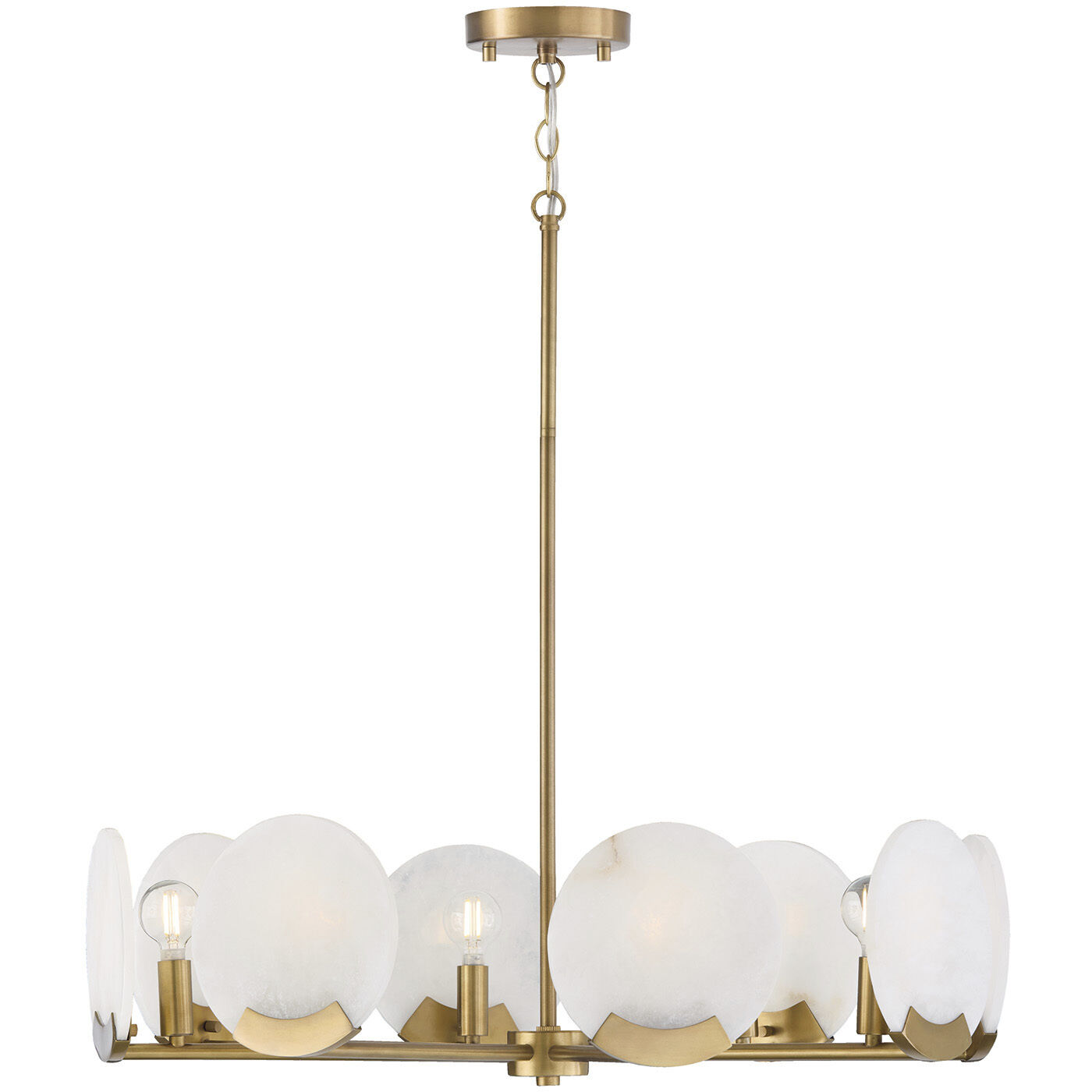 Oriya 8 Light 27.75 inch Aged Brass Chandelier Ceiling Light
