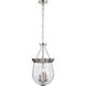 Boliver 3 Light 11.75 inch Brushed Nickel Pendant Ceiling Light