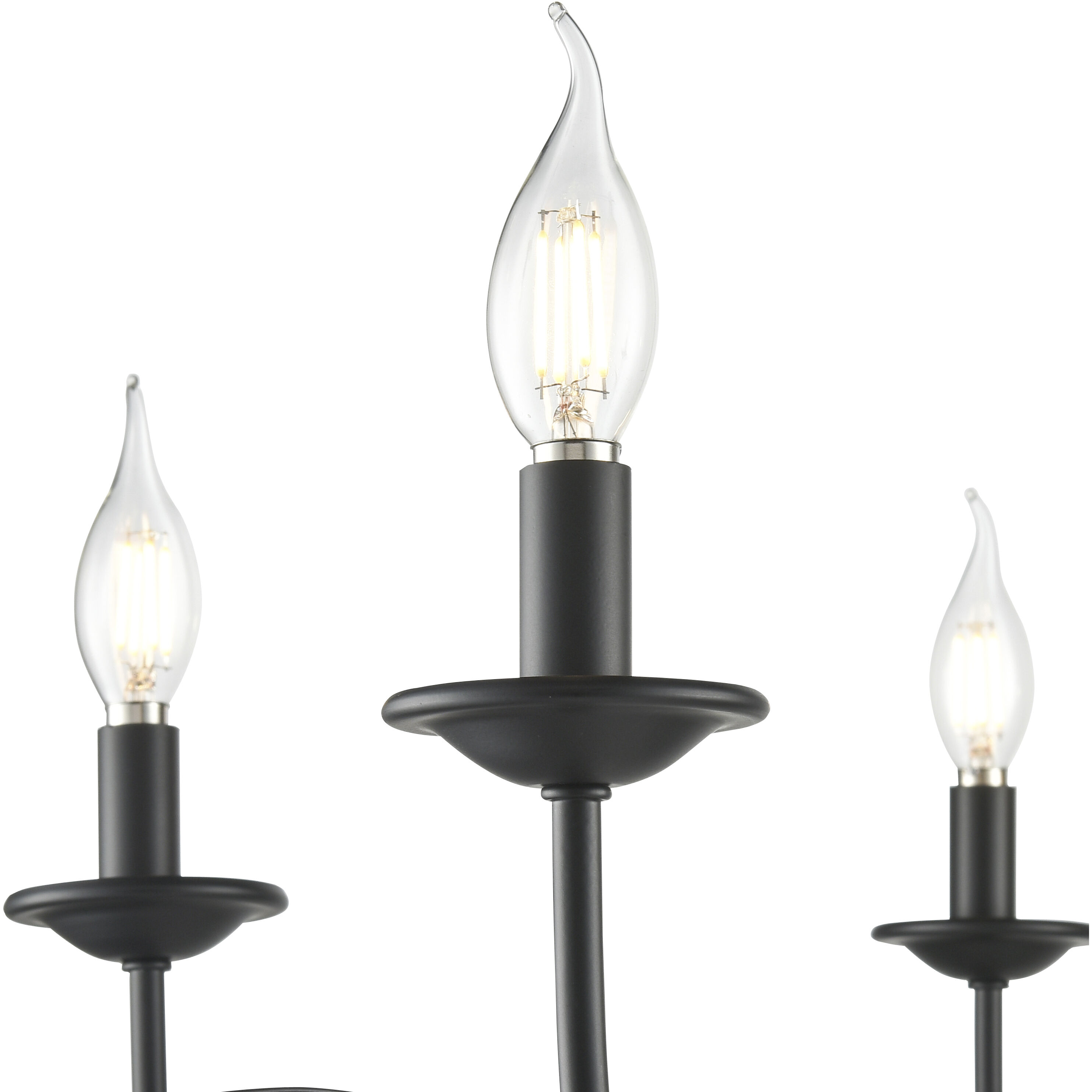 Charlize 6 Light 35.5 inch Matte Black Chandelier Ceiling Light