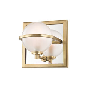 Axiom LED 6 inch Aged Brass Bath Vanity Wall Light 