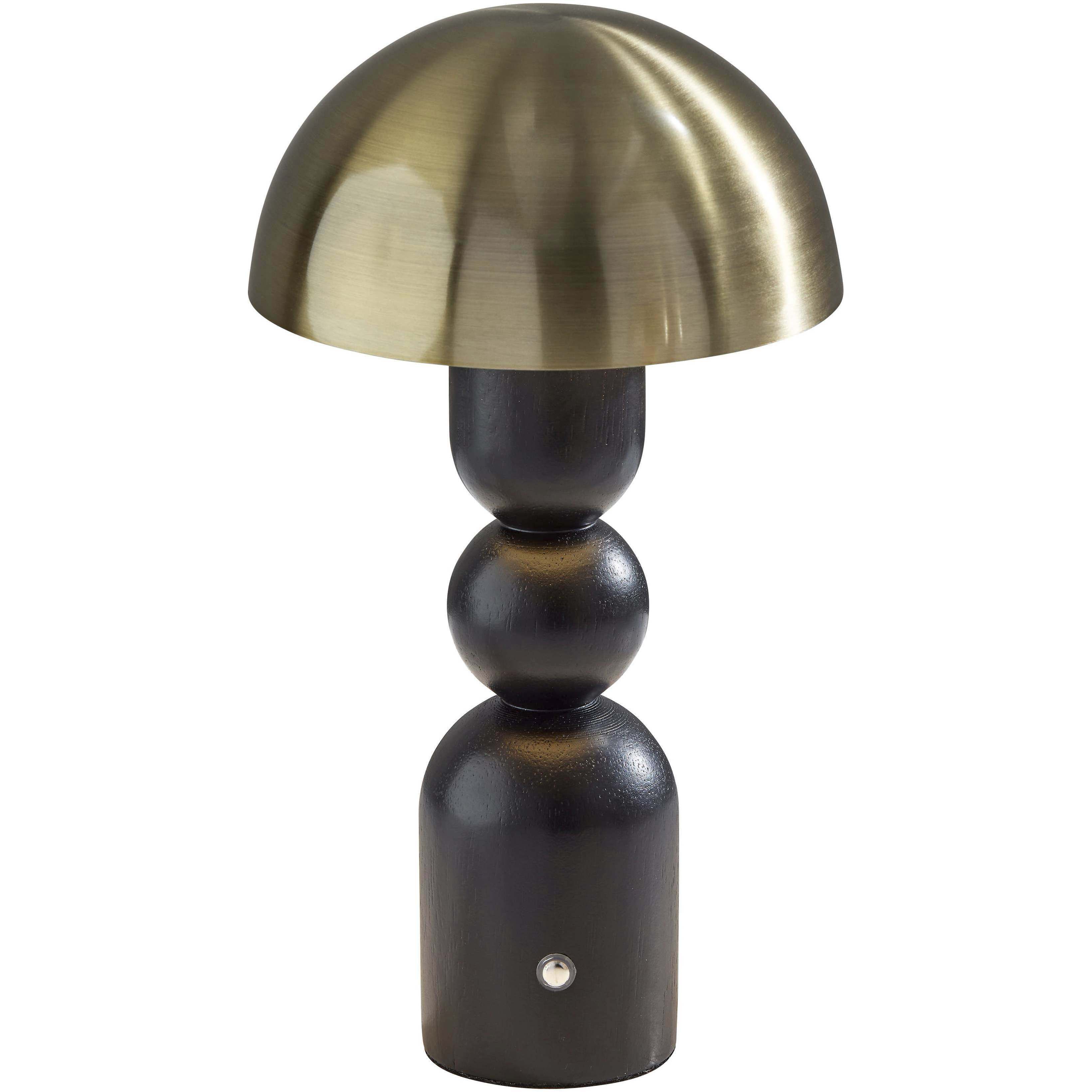 Connie 10.75 inch 2.00 watt Black and Antique Brass Cordless Table Lamp Portable Light