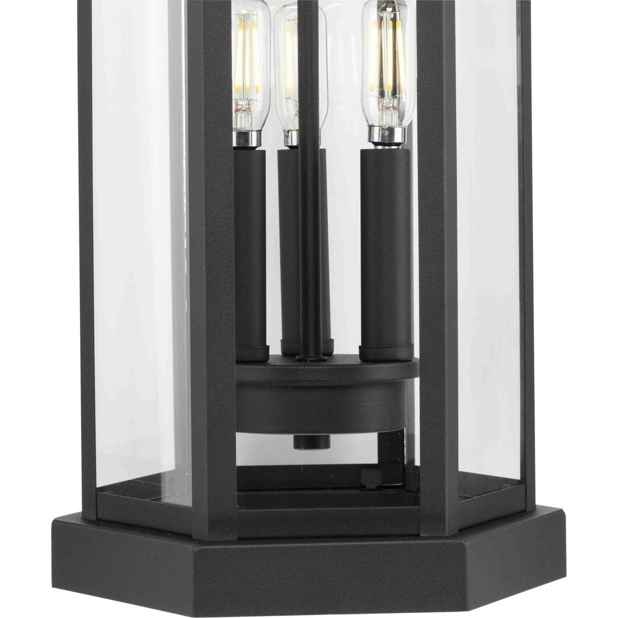 Ramsey 3 Light 18.5 inch Textured Black Outdoor Wall Lantern