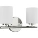Replay 2 Light 13 inch Polished Nickel Bath Vanity Wall Light