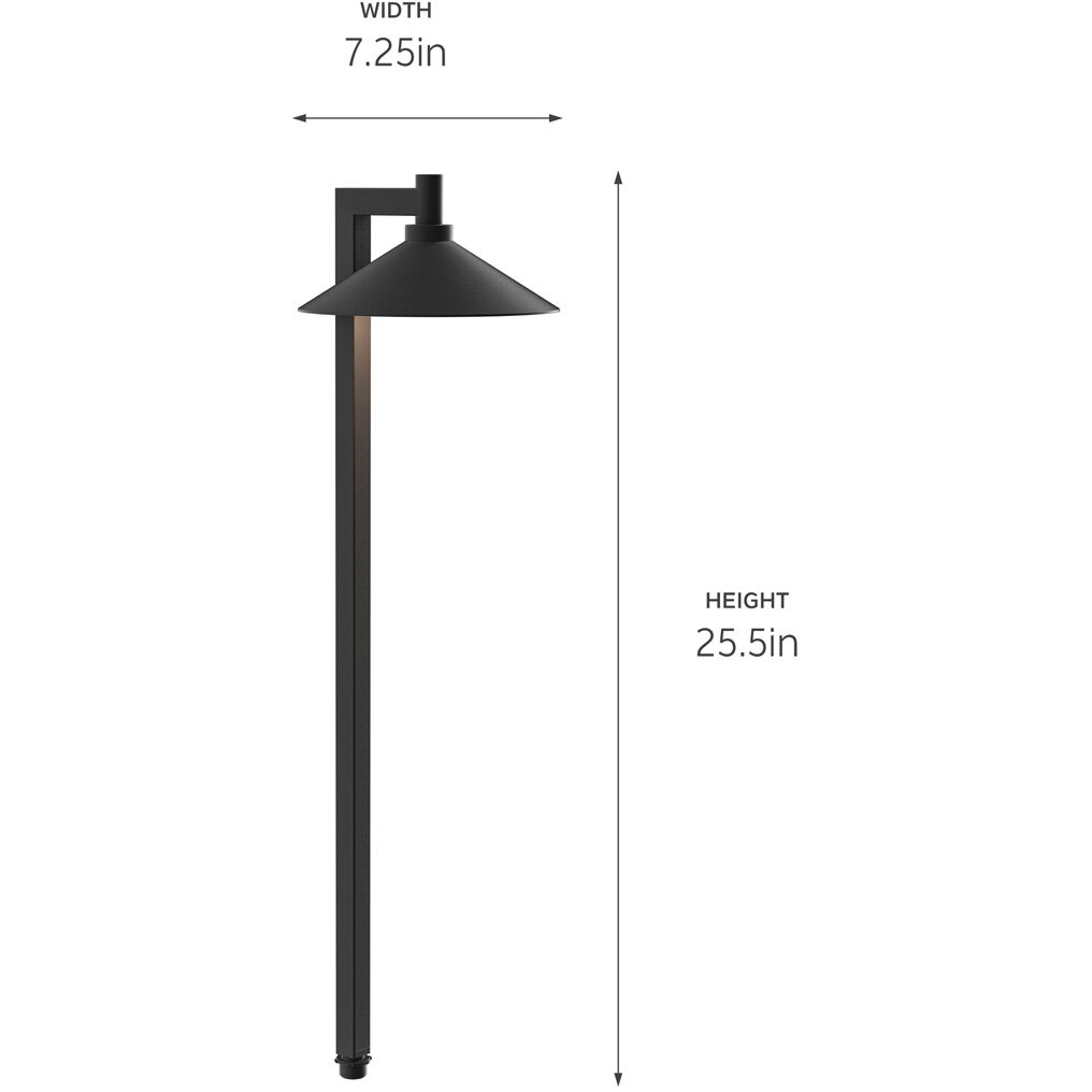 Landscape Led 12 4.30 watt Black Textured Path Light in 3000K