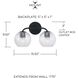 Dolan 2 Light 15.5 inch Matte Black Vanity Light Wall Light