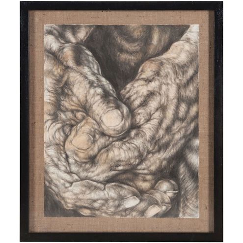 Hands Off White with Black Framed Wall Art