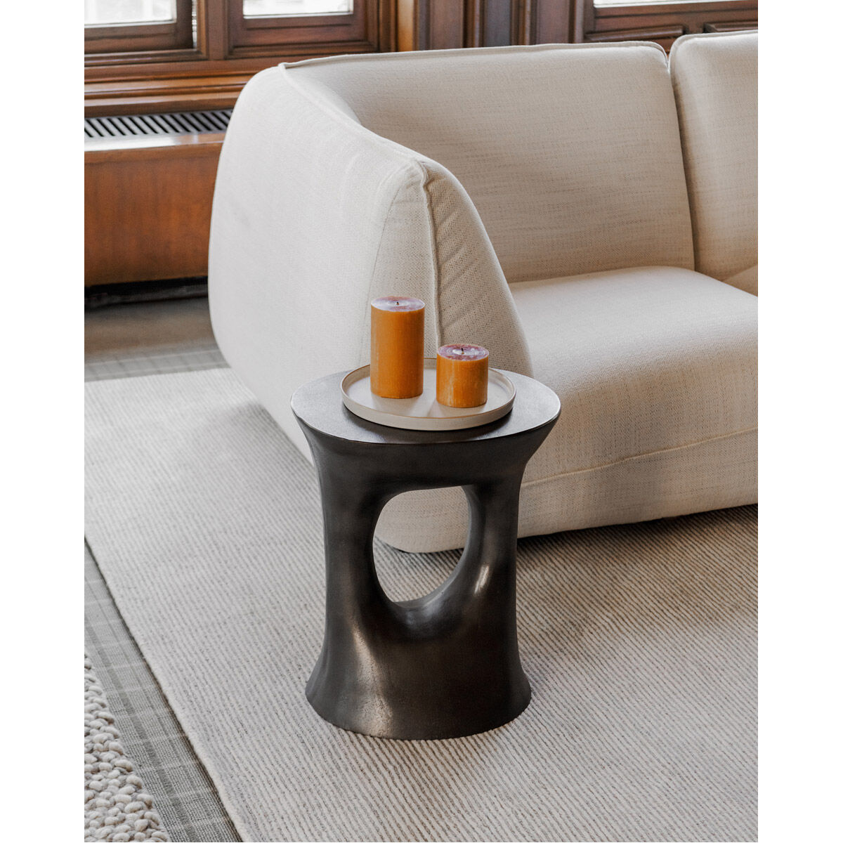 Luwan 18 inch Grey Stool