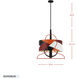 Patchwork 3 Light 18 inch Black with Satin Brass with Patchwork Pendant Ceiling Light in Black/Satin Brass/Patchwork