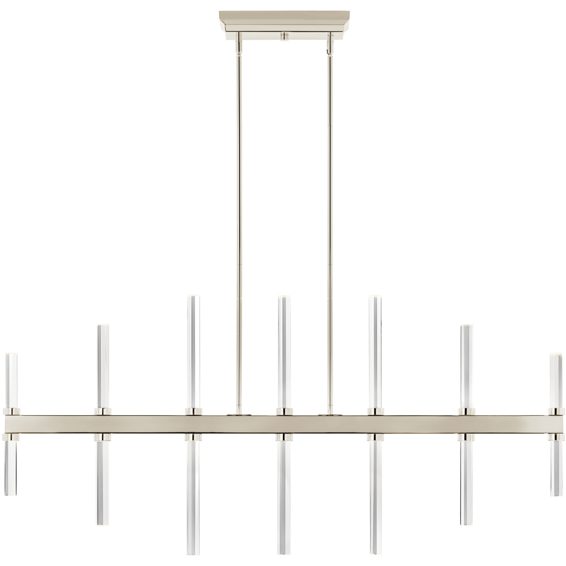 Sycara LED 5 inch Polished Nickel Chandelier Linear Ceiling Light, Single