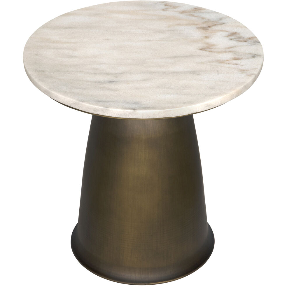 Aiden 18 X 18 inch Aged Brass Side Table