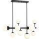 Midnetic 11 Light 38.25 inch Matte Black Billiard Light Ceiling Light