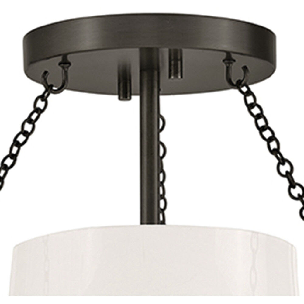 Collins 1 Light 20 inch Black Oxide Semi-Flush Mount Ceiling Light, Medium